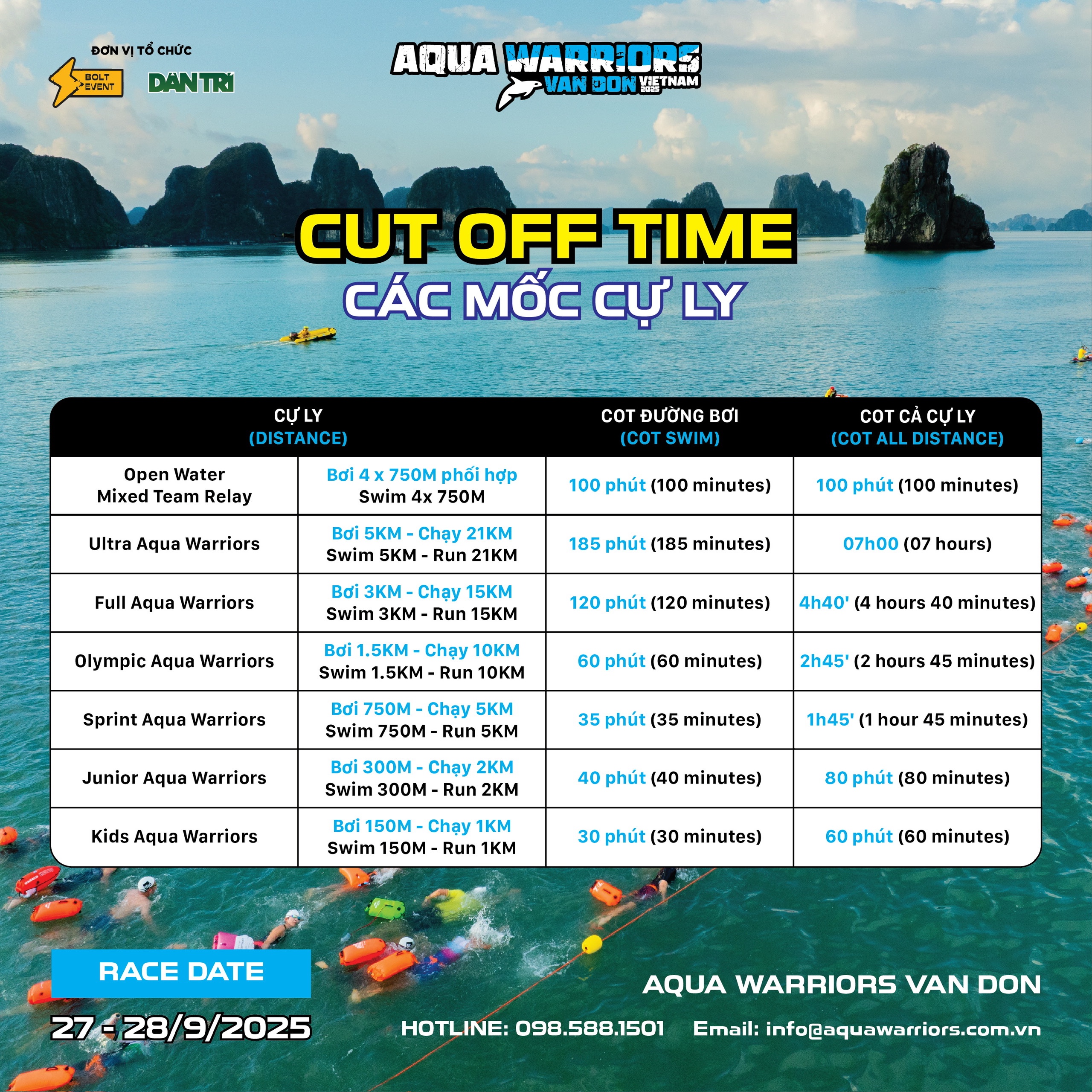 Quy định tham dự AQUA WARRIORS VAN DON 2025